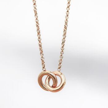 Non Tarnish Linked Rings Infinity Necklace, 7 of 10