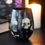 Gothic Skull Stemless Glass – Spooky Halloween Wine Glass, thumbnail 1 of 5