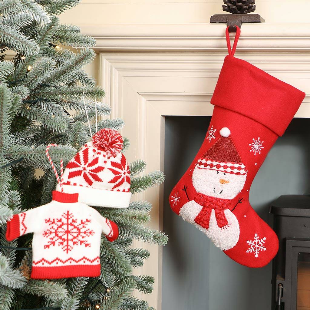personalised novelty snowman christmas stocking by dibor ...