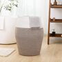 White And Brown Clothes Storage Hamper Laundry Basket, thumbnail 1 of 7