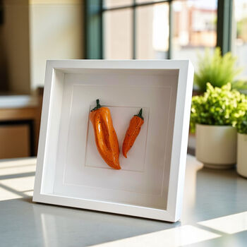 Ceramic Kitchen Wall Art: Orange Peppers, 6 of 7