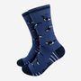 Men's Orca Killer Whales Bamboo Socks Blue, thumbnail 1 of 4