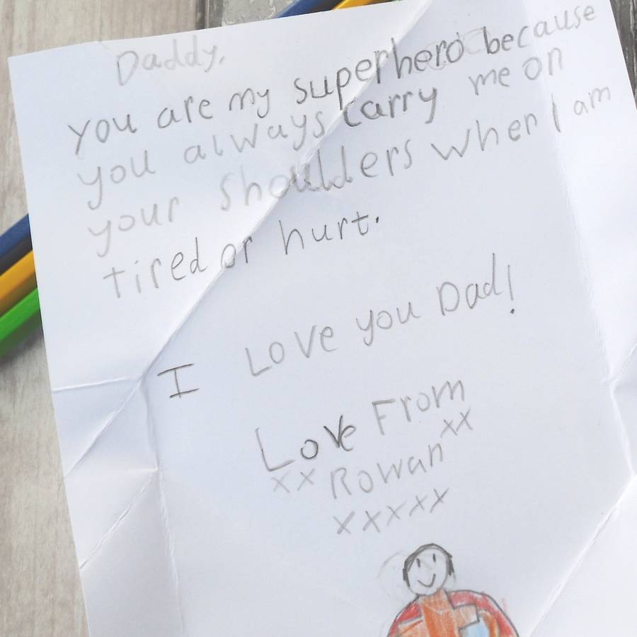 personalised father's day keepsake letters by paperbuzz