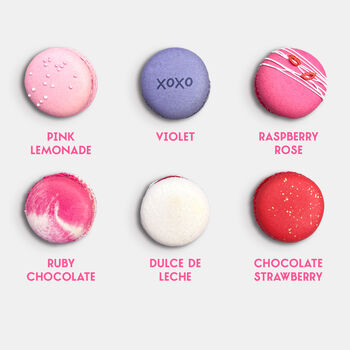 Valentine's Love Macarons Box Of Six, 3 of 10