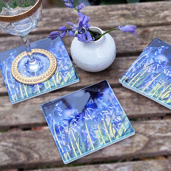 Bluebell Ceramic Coasters Set Of Four, 4 of 5