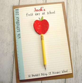 Personalised 3D First Day At School Good Luck Card, 3 of 3