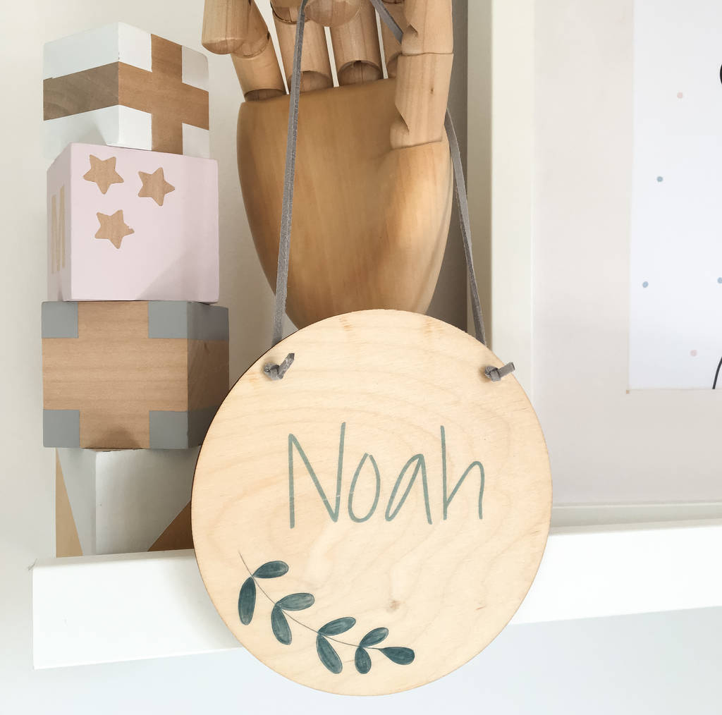 Personalised Children's Name Plaque By Little Bird Designs