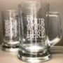 Personalised Glass Tankard Choose Your Own Wording, thumbnail 1 of 3