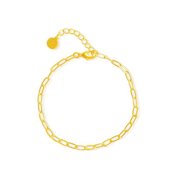 Laura Gold Paperclip Delicate Bracelet, 3 of 3