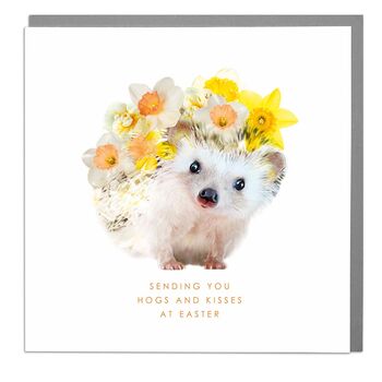 Happy Easter Hedgehog Greeting Card, 2 of 2
