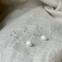 Clara Pearl Sterling Silver Drop Earrings, thumbnail 4 of 4
