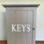 Grey Wooden Key Box Cabinet Wall Mounted Freestanding, thumbnail 1 of 11