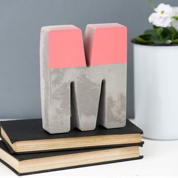 Personalised Colour Block Concrete Letters, 9 of 12