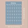 Large Monthly Wall Planner | 12 X A3 | Blues And Greens, thumbnail 10 of 10