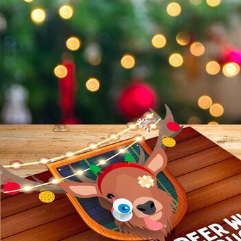 No Eye Deer What To Get You! 3D Pop Up Funny Christmas Card! Best Joke Xmas Card For Him And Her, 9 of 9