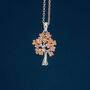 Cherry Blossom Tree Necklace In Sterling Silver, thumbnail 1 of 9
