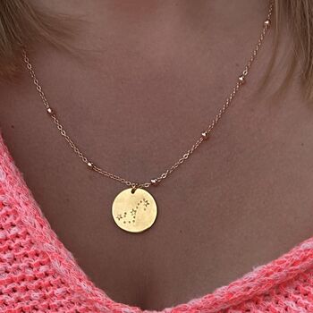 Star Stamped Star Sign Constellation Necklace, 2 of 10
