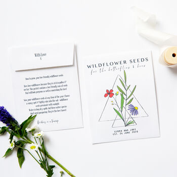 10 Geometric Wildflower Seed Packet Favours, 4 of 7