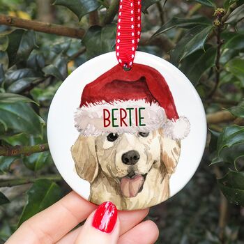 Personalised Dog Breed Christmas Tree Ornament, 7 of 7