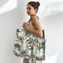 Giraffe Print Large Quilted Cotton Tote Bag In White, thumbnail 2 of 4