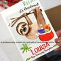 Personalised Sloth 'Relax' Christmas Card, thumbnail 2 of 4