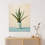 Aloe Aloe Vera Green Plant Lover Simple Wall Art Print, thumbnail 1 of 6