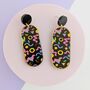80's Style Memphis Pattern Acrylic Earrings, thumbnail 4 of 6