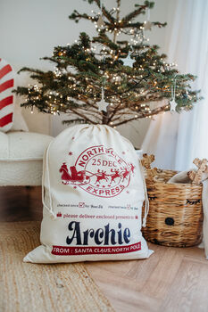 North Pole Express Personalised Santa Sack, 3 of 7