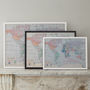 Personalised Embroidered Fabric Map Notice Board, thumbnail 7 of 8
