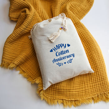 Cotton Muslin Throw Shawl, 2nd Wedding Anniversary Gift, 9 of 9