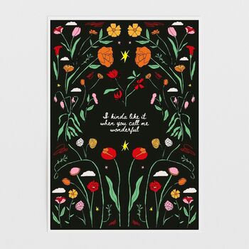 Olivia Dean “Man I Need” Floral Lyric Art Print, 2 of 9