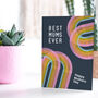 Rainbow Lgbtq+ Best Two Mums Mothers Day Card, thumbnail 1 of 4