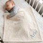 Personalised Beige Wafer Baby Wrap, thumbnail 1 of 6