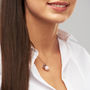 Rose Gold Vermeil Pearl Necklace With Monogram Charm, thumbnail 3 of 11