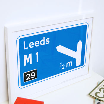 Personalised Motorway Sign Print, 5 of 5