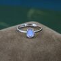 Sterling Silver Moonstone Droplet Ring In Sterling Silver, thumbnail 3 of 12