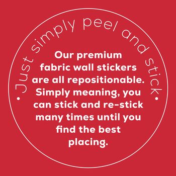 Bright And Colourful Whimsical Stars Fabric Wall Stickers, 5 of 6