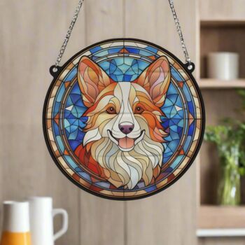 Corgi Stained Glass Effect Suncatcher, 4 of 6