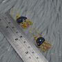 Blue Sapphire Tourmaline Silver Earrings, thumbnail 6 of 7