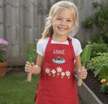 Personalised Childs Garden Apron And Gloves, 4 of 6