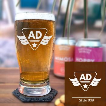 Personalised Craft Beer Pint Glass W/ Coaster, 6 of 12
