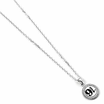 Harry Potter Sterling Silver Platform Nine Three/Four Necklace With Crystals, 6 of 7