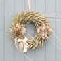 Handmade White Dried Flower Wreath, thumbnail 1 of 12