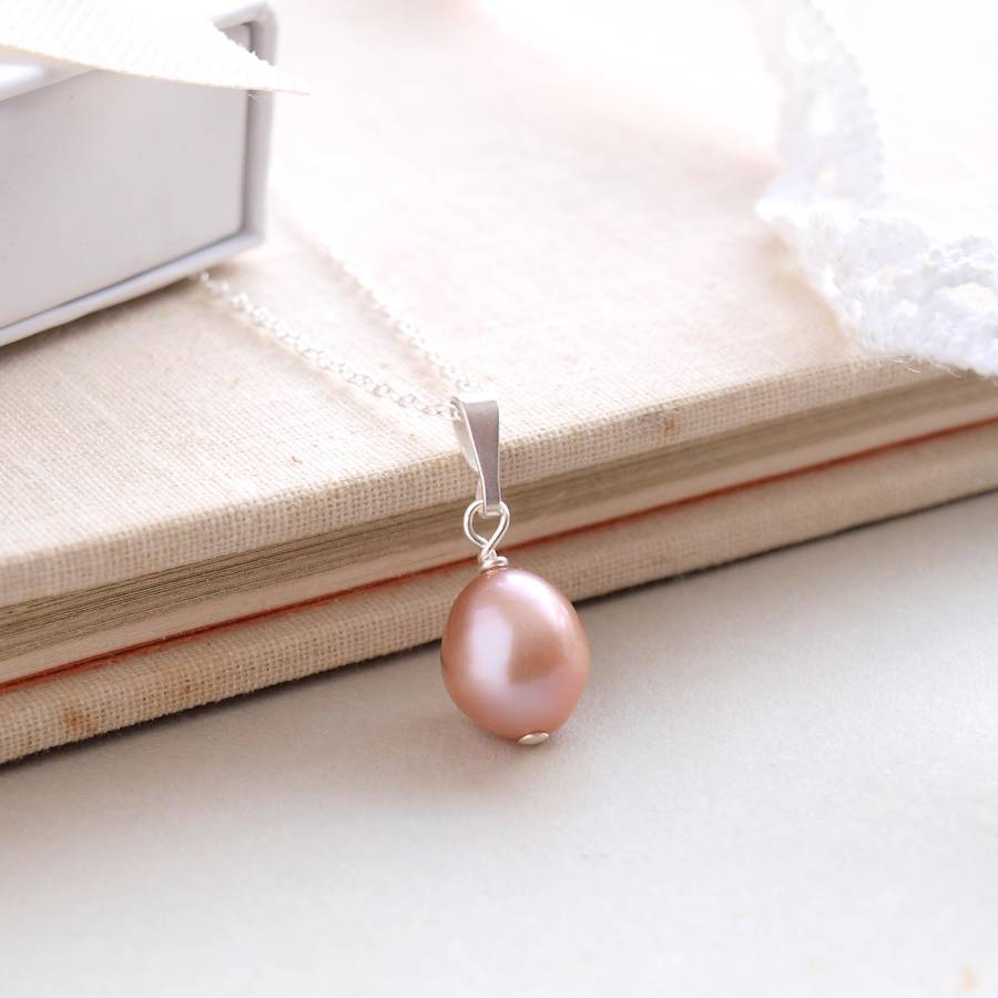 Pink Freshwater Pearl Necklace By Shropshire Jewellery Designs