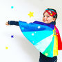 Personalised Superhero Cape Superstar Rainbow With Name, thumbnail 3 of 12