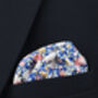 Handmade Wedding Tie In Blue And Pink Floral Print, thumbnail 9 of 9