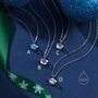 Sterling Silver Tiny Planet Pendant Necklace With Opal Or Moonstone, thumbnail 7 of 12