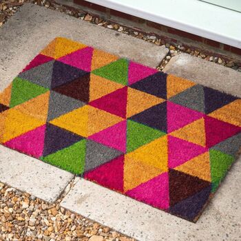Geometric Coir Doormat, 3 of 3