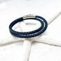 Classic Leather Double Wrap Bracelet For Him, thumbnail 9 of 12