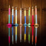 Twisted Two Tone Colour Eco Dinner Candles, thumbnail 2 of 11